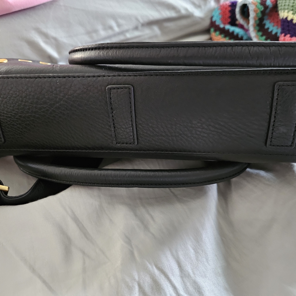 Hammitt Black Leather Crossbody with Gold Stud Accents - Picture 5 of 7